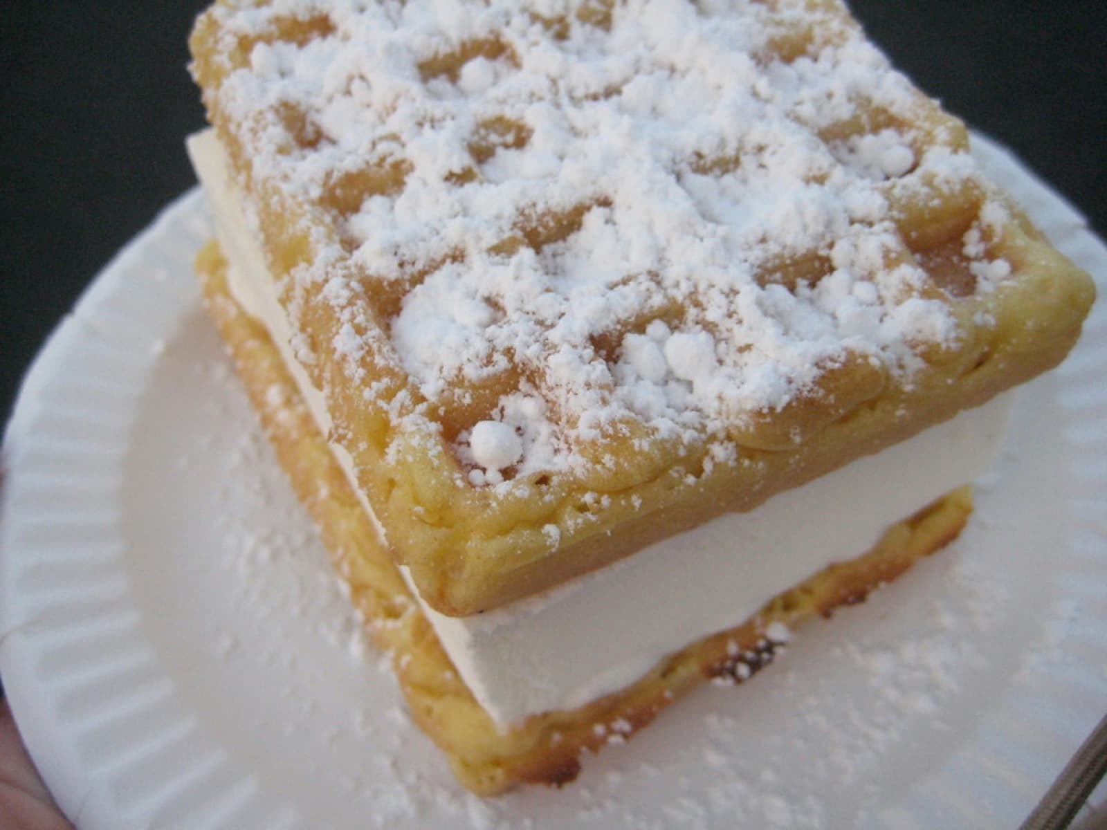 Classic American Waffle with Ice Cream